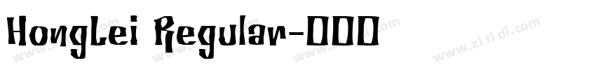 HongLei Regular字体转换